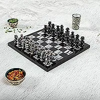 Kiva Store  Hand Carved Natural Wood Folding Chess Set from Bali - Play to  Win