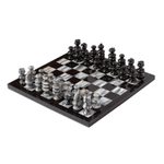 Marble chess set, 'Sophisticate' - 11 Inch Hand Carved Marble Chess Set Mexico