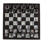 Marble chess set, 'Sophisticate' - 11 Inch Hand Carved Marble Chess Set Mexico