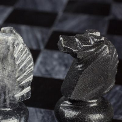 Juego de ajedrez de mármol - Juego de ajedrez de mármol tallado a mano de 11 pulgadas México