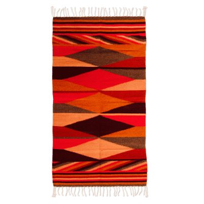 Zapotec wool rug, 'Earth Seasons' (2.5x5) - Zapotec wool rug (2.5x5)