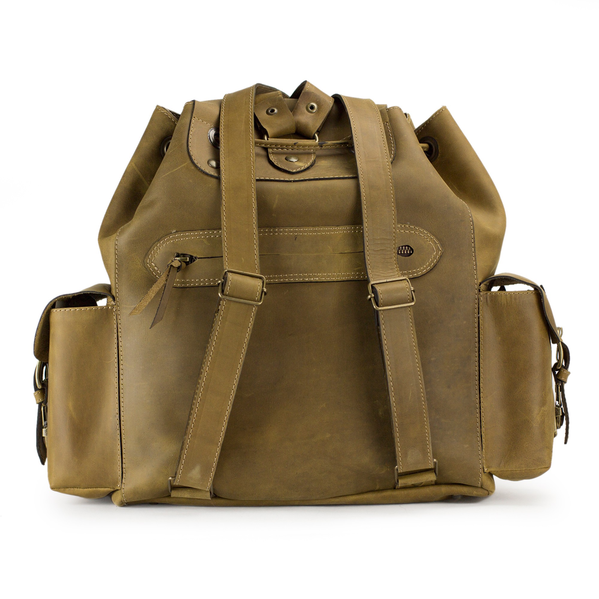 UNICEF Market Leather Backpack with Buckled Flaps from Mexico Saddle Up