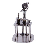 Recycled metal sculpture, 'Rustic Scientist' - Collectible Recycled Metal Sculpture Handmade in Mexico