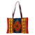 Zapotec wool tote bag, 'Sun of Hope' - Handcrafted Wool Leather Accent Tote from Mexico thumbail