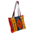 Zapotec wool tote bag, 'Sun of Hope' - Handcrafted Wool Leather Accent Tote from Mexico (image 2b) thumbail