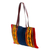 Zapotec wool tote bag, 'Sun of Hope' - Handcrafted Wool Leather Accent Tote from Mexico (image 2c) thumbail
