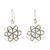 Sterling silver flower earrings, 'Flower of Life' - Handcrafted Floral Sterling Silver Dangle Earrings (image 2a) thumbail