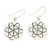 Sterling silver flower earrings, 'Flower of Life' - Handcrafted Floral Sterling Silver Dangle Earrings