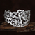Silver cuff bracelet, 'Hummingbird Mystique' - Hand Made Fine Silver Bird Cuff Bracelet (image 2) thumbail