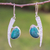 Chrysocolla dangle earrings, 'Sweet Fruit' - Chrysocolla dangle earrings (image 2) thumbail