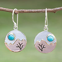 Featured review for Turquoise dangle earrings, Taxco at Dusk