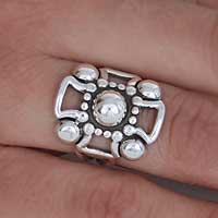 Featured review for Sterling silver cocktail ring, Cross