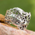 Silver band ring, 'Hummingbird Mystique' - Hand Made Taxco Fine Silver Bird Ring thumbail