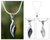 Silver pendant necklace, 'Sinuous' - Fair Trade Mexican Modern Fine Silver Pendant Necklace (image 2) thumbail