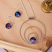Featured review for Art glass jewelry set, Spirit of the Lake
