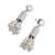 Pendientes cascada de perlas - Pendientes de perlas cascada de plata de primera ley