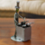 Iron statuette, 'Rustic Chef' - Recycled Metal Sculpture Rustic Mexico Eco Art thumbail