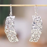 Sterling silver dangle earrings, 'Hummingbird Mystique' - Sterling Silver Bird Earrings