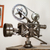 Auto parts sculpture, 'Rustic Film Projector' - Collectible Recycled Metal Movie Theater Sculpture thumbail