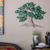 Steel wall art, 'Ancient Shade Tree' (large) - Unique Hand Painted Mexican Steel Wall Art (Large) (image 2) thumbail