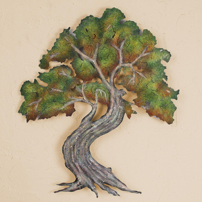 Arte de pared de acero, (23 pulgadas) - Bonsai Tree Arte de pared de acero de 23 pulgadas de México
