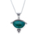 Chrysocolla pendant necklace, 'Taxco Mystique' - Handmade Mexico Chrysocolla and Silver Pendant Necklace (image 2a) thumbail