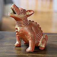 Keramikfigur „Comala Dog“ – prähispanische Keramikskulptur aus Mexiko