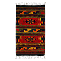 Zapotec wool rug, Our Traditions (2x3.5)