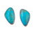Turquoise button earrings, 'Allure' - Modern Fine Silver Button Earrings with Natural Turquoise thumbail