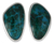Chrysocolla button earrings, 'Allure' - Taxco Fine Silver and Chrysocolla Earrings (image 2a) thumbail