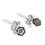 Sterling silver flower earrings, 'Mexican Romance' - Sterling Silver Love Bird Earrings from Mexico (image 2c) thumbail