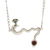 Garnet pendant necklace, 'Scorpio Bird' - Garnet Handmade Sterling Silver Pendant Necklace Mexico (image 2a) thumbail