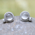 Moonstone button earrings, 'Bella Luna' - Moonstone Button Earrings
