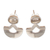Moonstone drop earrings, 'Malinalco Imagination' - Modern Moonstone Drop Earrings in Sterling Silver (image 2a) thumbail
