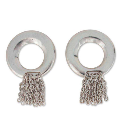 Hand Made Sterling Silver Dangle Earrings from Mexico
