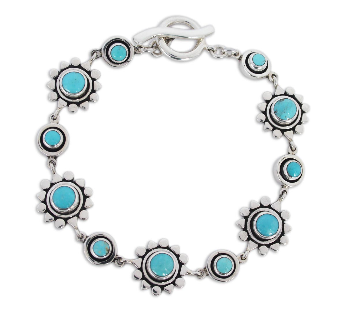 UNICEF Market | Artisan Crafted Silver and Natural Turquoise Bracelet ...