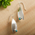 Turquoise drop earrings, 'Taxco Flora' - Unique Sterling Silver Natural Turquoise Leaf Earrings (image 2b) thumbail