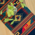 Teppich aus zapotekischer Wolle, 'Zwei Fenster'. - Einzigartiger geometrischer kleiner Wollteppich