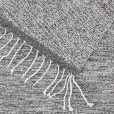 Zapotec wool rug, 'Gray Sky' (2x3.5) - Fair Trade Zapotec Tweed Wool Area Rug (2x3.5)