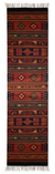 Zapoteken-Wollteppich, (2,5x10) - Handgefertigter Zapoteken-Teppich mit geometrischen Motiven (2,5 x 10)