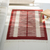 Tapete de lana zapoteca, (4x6.5) - Tapete artesanal de lana zapoteca rojo y blanco (4x6.5)