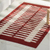 Tapete de lana zapoteca, (4x6.5) - Tapete artesanal de lana zapoteca rojo y blanco (4x6.5)