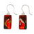Art glass jewelry set, 'Autumn Sunset' - Hand Crafted Modern Art Glass Pendant Jewelry Set (image 2c) thumbail