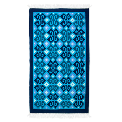 Zapotec wool rug, 'Seashells' (4x6.5) - Zapotec wool rug (4x6.5)