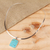Turquoise choker, 'Caribbean Mosaic' - Handmade Taxco Silver Natural Turquoise Necklace thumbail