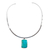 Turquoise choker, 'Caribbean Mosaic' - Handmade Taxco Silver Natural Turquoise Necklace