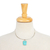Gargantilla turquesa - Collar hecho a mano de plata taxco turquesa natural