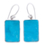 Turquoise dangle earrings, 'Caribbean Mosaic' - Turquoise Sterling Dangle Earrings (image 2a) thumbail