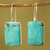 Turquoise dangle earrings, 'Caribbean Mosaic' - Turquoise Sterling Dangle Earrings (image 2c) thumbail