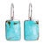 Turquoise dangle earrings, 'Caribbean Mosaic' - Turquoise Sterling Dangle Earrings (image 2d) thumbail